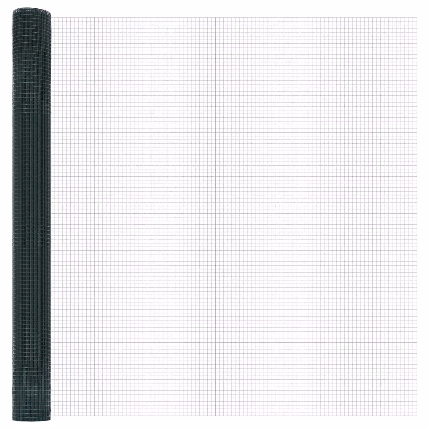 Berkfield Home Green Steel Welded Wire Fence with 7 Flanged Posts, W: 140 cm, L: 10 m – 4