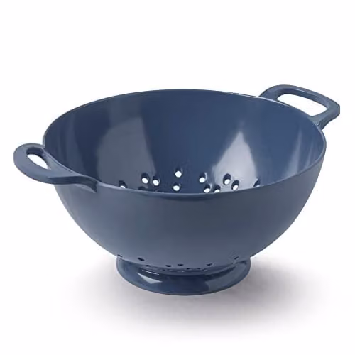 Zeal Melamine Colander with Handles in Blue, 20cm – 1