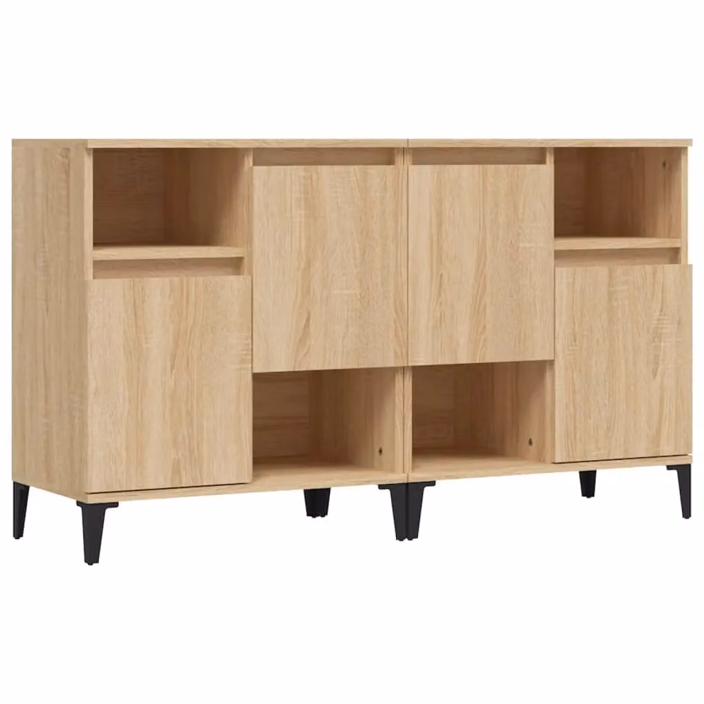 Berkfield Home Set of 2 Sonoma Oak Sideboards in Brown, W/D/H: 60 x 35 x 70 cm – 2