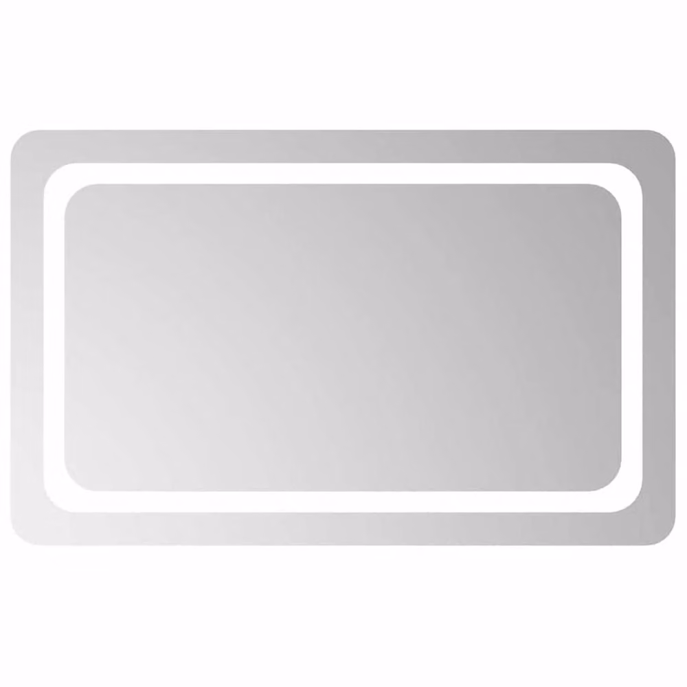Berkfield Home LED Bathroom Mirror, Rectangular, Clear, W: 80 cm, H: 50 cm – 2