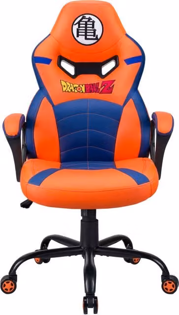 Subsonic Junior Gaming Chair in Orange with Armrests and Synthetic Leather