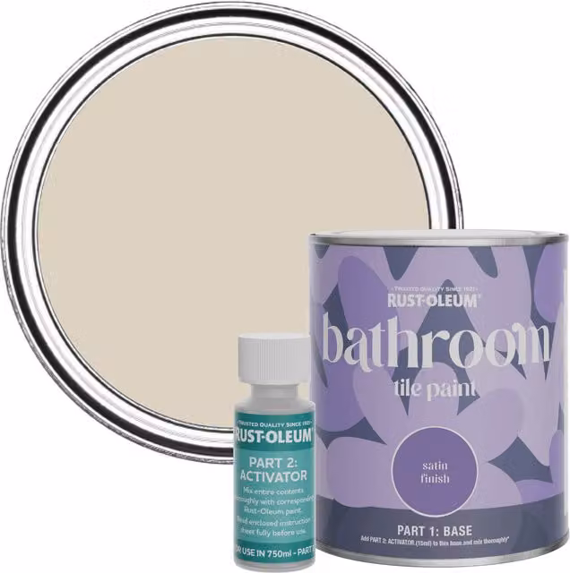 Rust-Oleum Satin Finish Bathroom Tile Paint in Beige, 0.75 l