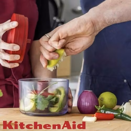 KitchenAid Manual Food Chopper in Red with Stainless Steel and Plastic Components – 2