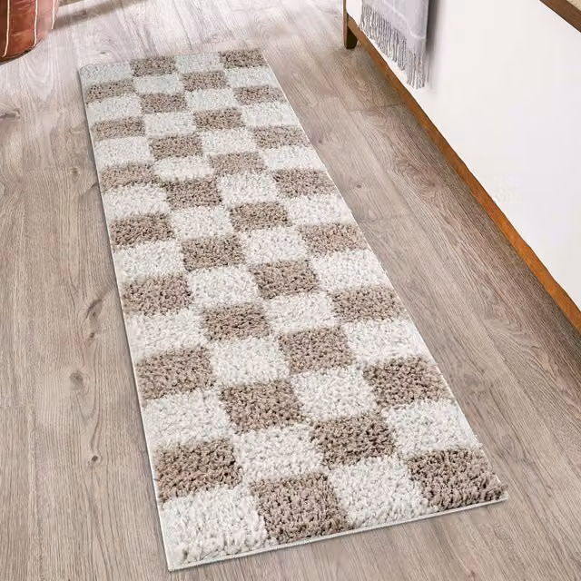 Desire Rugs Chester Modern Shaggy Area Rug, Beige, W: 220 cm