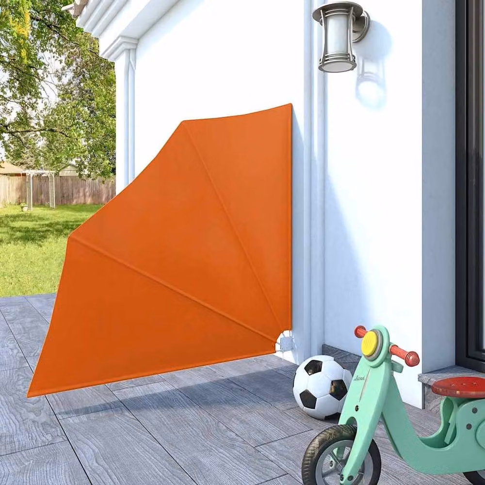 Berkfield Home Collapsible Balcony Side Awning in Orange, W/D/H: 140 x 140 x 140 cm – 5