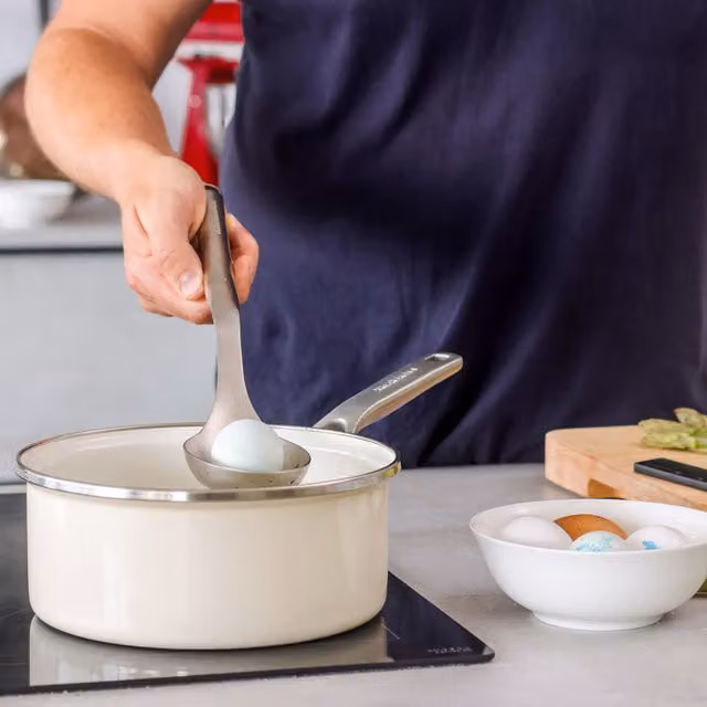 KitchenAid Stainless Steel Round Ladle in Silver