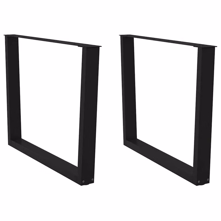 Berkfield Home V-Shape Dining Table Legs, 2 Pieces, Black Steel, H: 72 cm