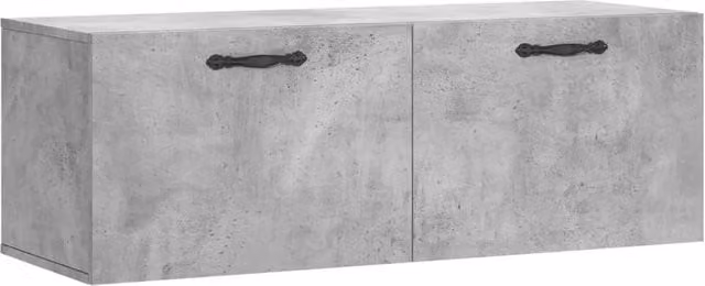 Berkfield Home Wall Cabinet in Concrete Grey, W/D/H: 100 x 36.5 x 35 cm – 1