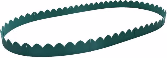 Berkfield Home Green Plastic Lawn Edgings, 10 Pieces, W: 65 cm, H: 15 cm