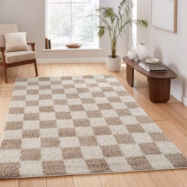 Desire Rugs Chester Modern Shaggy Area Rug, Beige, W: 230 cm x D: 160 cm