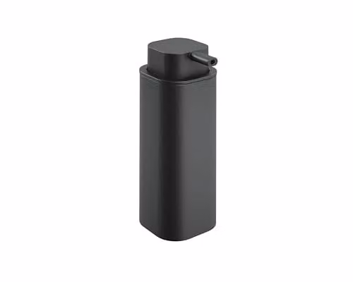 Cosmic NEA Matte Black Metal Rectangular Bathroom and Kitchen Soap Dispenser with 370 ml Capacity