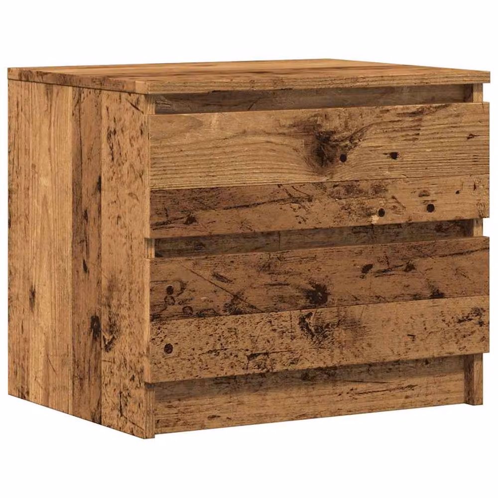 Berkfield Home Timeless Bedside Cabinet in Brown Old Wood, W/D/H: 50 x 40 x 43.5 cm – 2
