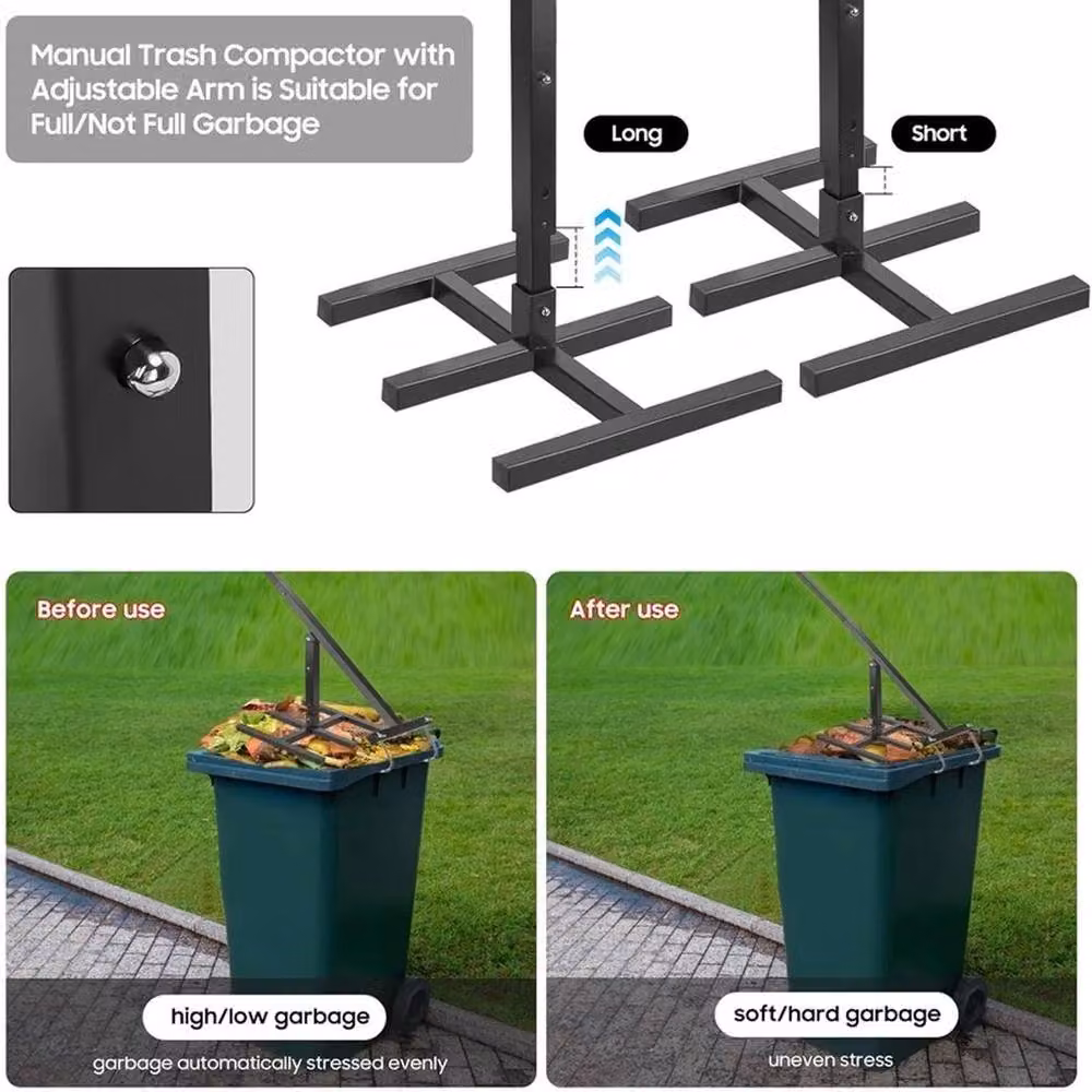 VOGREX Wheelie Bin Compactor Crusher in Black – 4