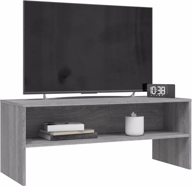 Berkfield Home Grey Sonoma TV Cabinet in Engineered Wood W/D/H: 100 x 40 x 40 cm – 1