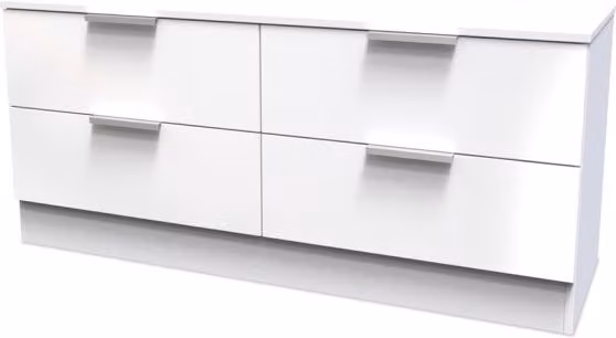 Welcome Furniture Plymouth 4 Drawer Bed Box in White