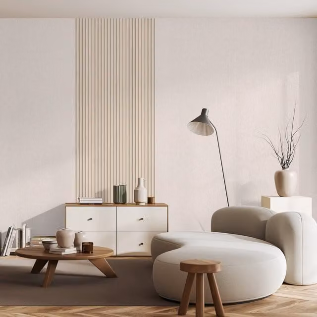Galerie Industrial Effects Abstract Striped Wooden Stripe Wallpaper in Beige, Black and Anthracite