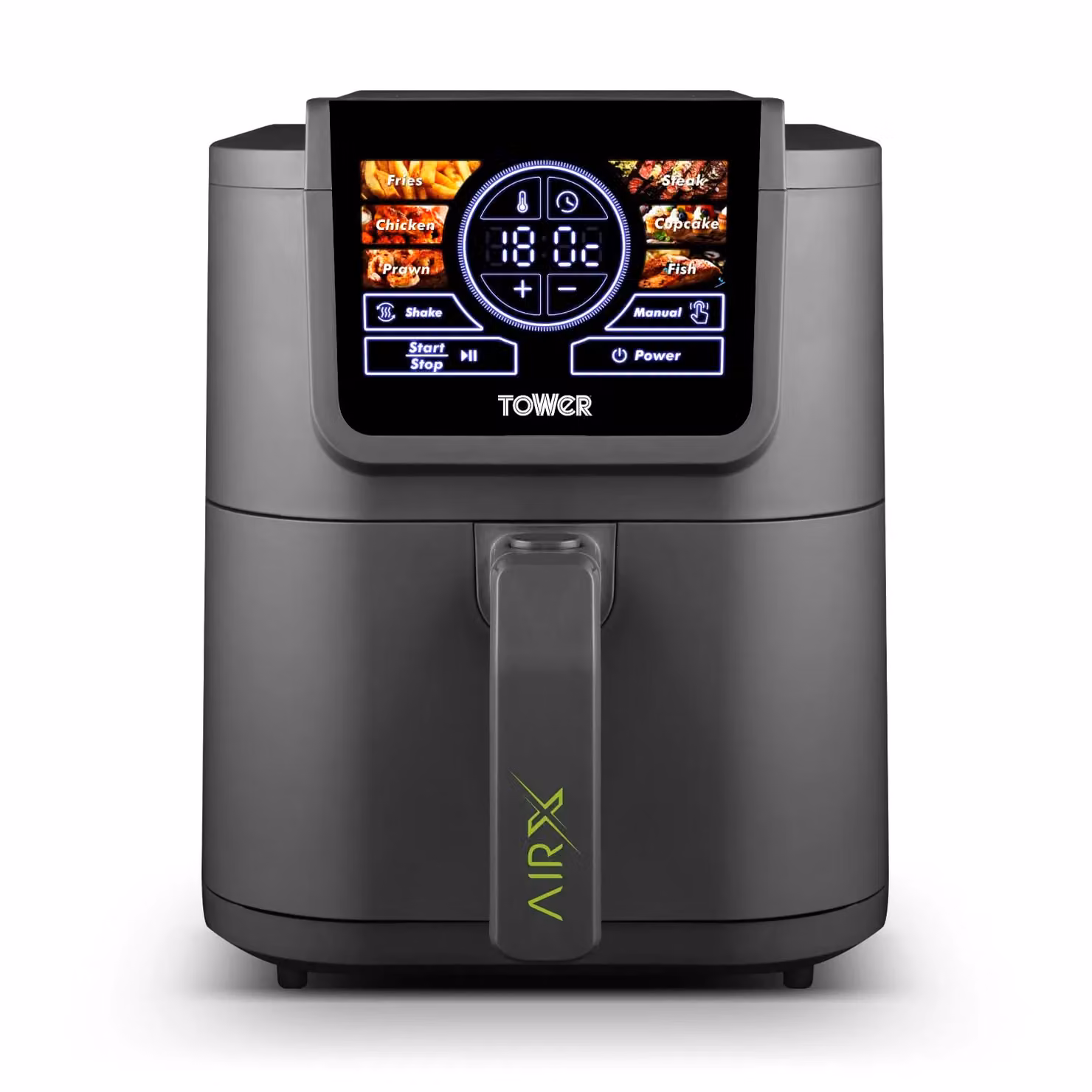 Tower T17166 AIRX 5L Digital Single Basket Air Fryer with A.I. and Vortex Technology, 1500W, Grey – 2