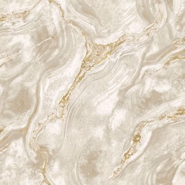 World of Wallpaper Luxe Collection Mineral Effect Vinyl Textured Abstract Wallpaper in Cream and Beige