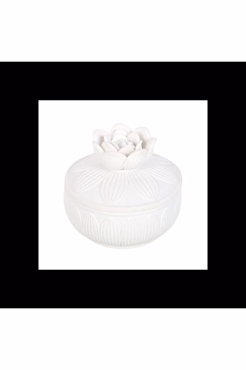 KDMD White Ceramic Lotus Flower Trinket Box for Rings and Tiny Treasures – 2