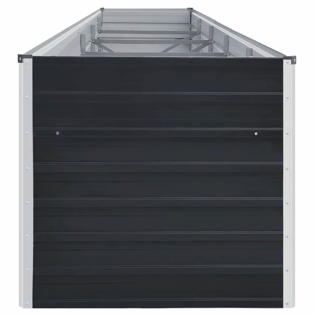 Berkfield Home Garden Galvanised Steel Raised Bed in Anthracite Black, W/D/H: 400 x 80 x 77 cm – 3