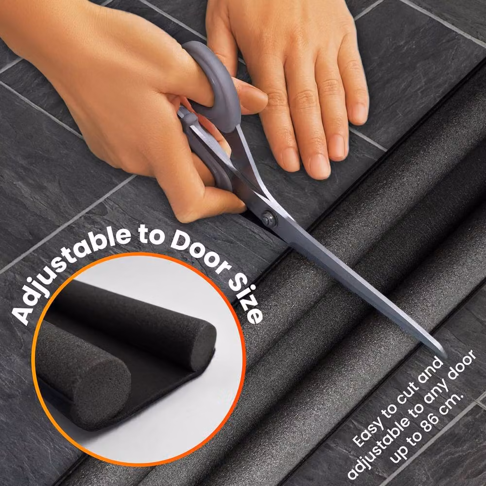 Volila 3-Pack Double Sided Black Door Bottom Draught Excluder – 5