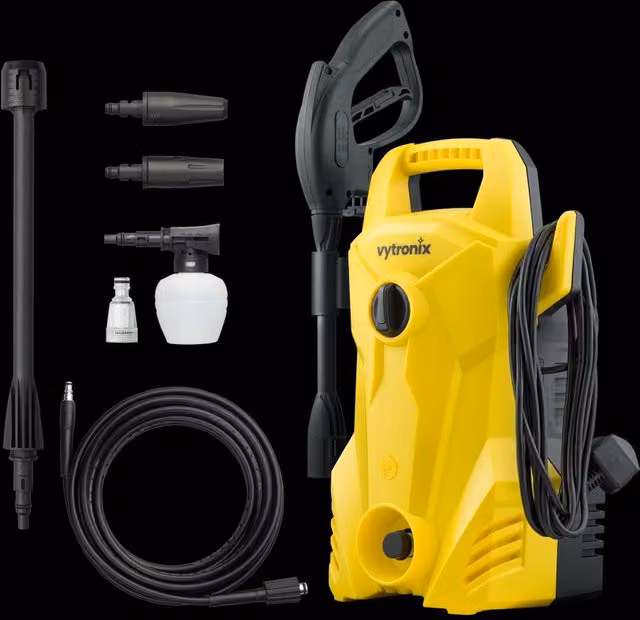 Vytronix 1400w Compact Pressure Washer in Yellow – 1