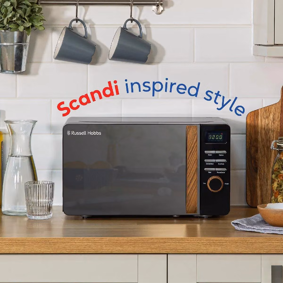 Russell Hobbs RHMD714 Scandi 17 Litre Digital Solo Microwave in Black – 3