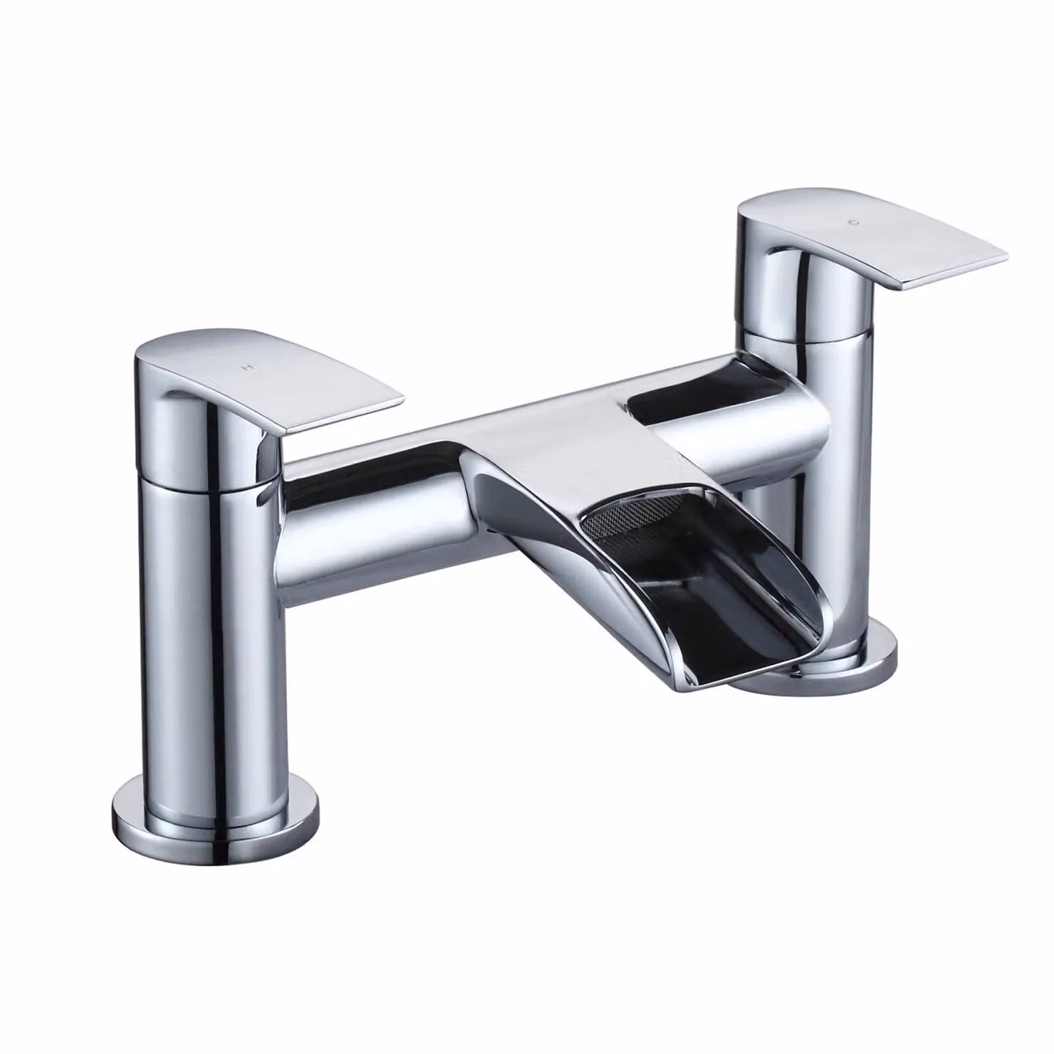 Nes Home Virgo Waterfall Bath Filler Tap in Chrome and Silver Solid Brass – 3