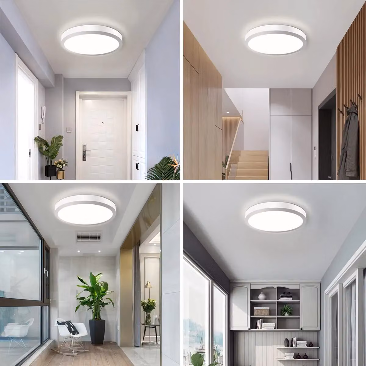 ExtraStar 24W LED Round Modern Ceiling Light, White, Diameter: 22 cm, 6500K Daylight White – 3