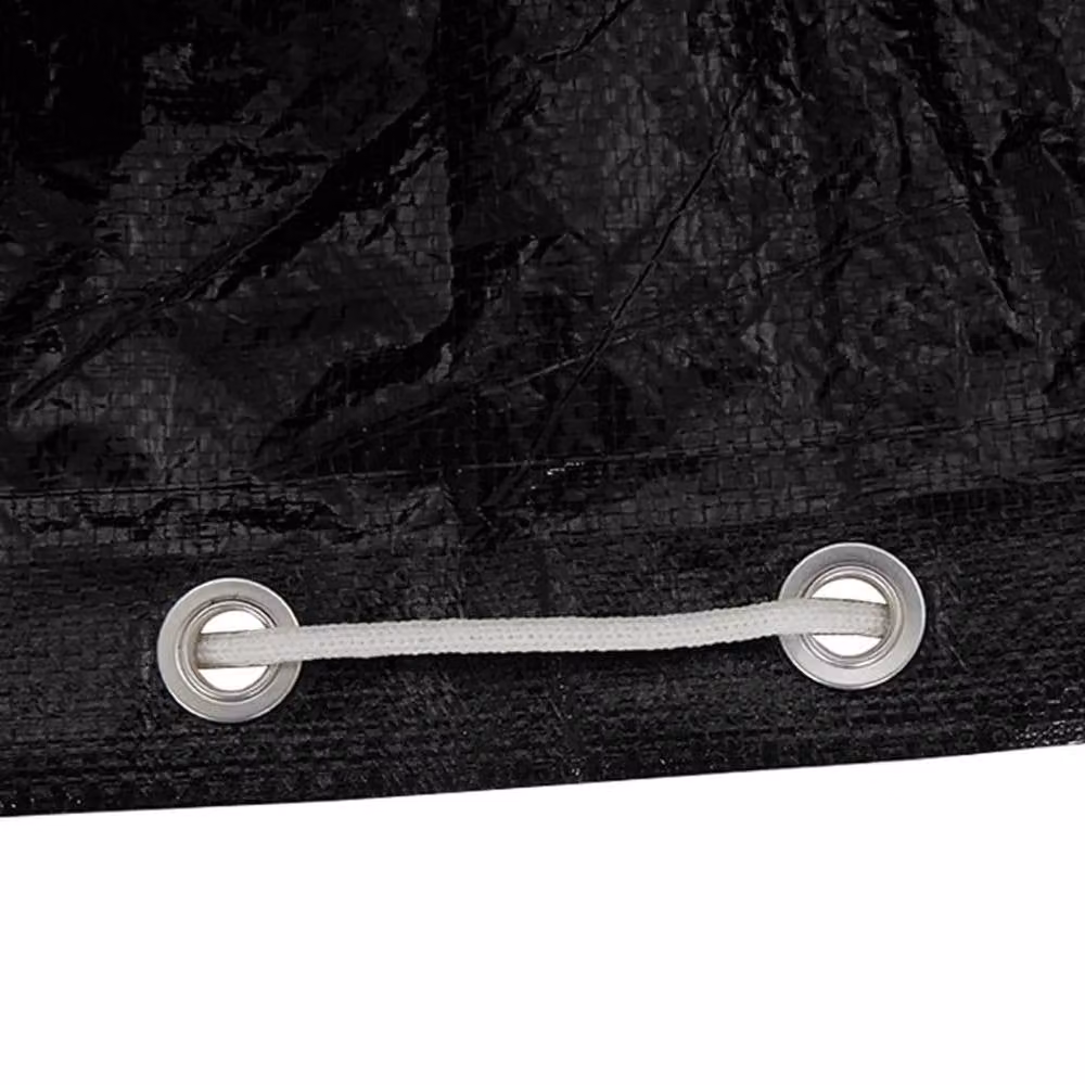 Berkfield Home L-Shaped Garden Furniture Cover with 18 Eyelets, Black, W: 285 cm, D: 220 cm, H: 80 cm – 3