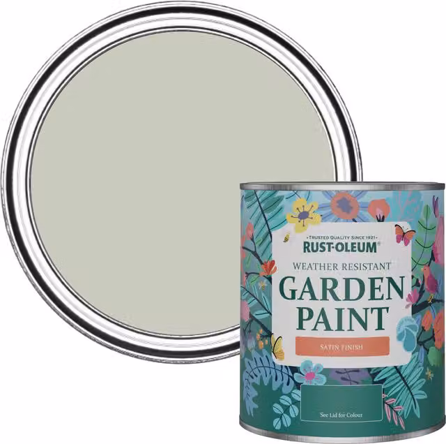 Rust-Oleum Water-Based Garden Paint in Satin Gloss Finish, Green, 0.75 l