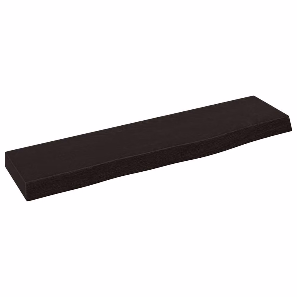 Berkfield Home Wall Mounted Rustic Oak Shelf in Dark Brown and Grey, W/D/H: 40 x 10 x 2 cm – 2