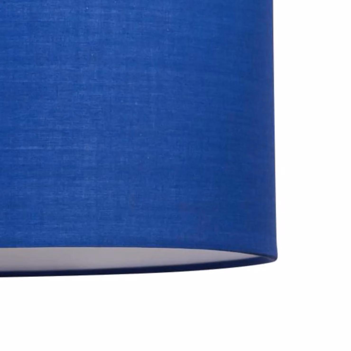 First Choice Lighting Set of 2 Blue Fabric Cylinder Ceiling Light Shades, Diameter: 25 cm – 4