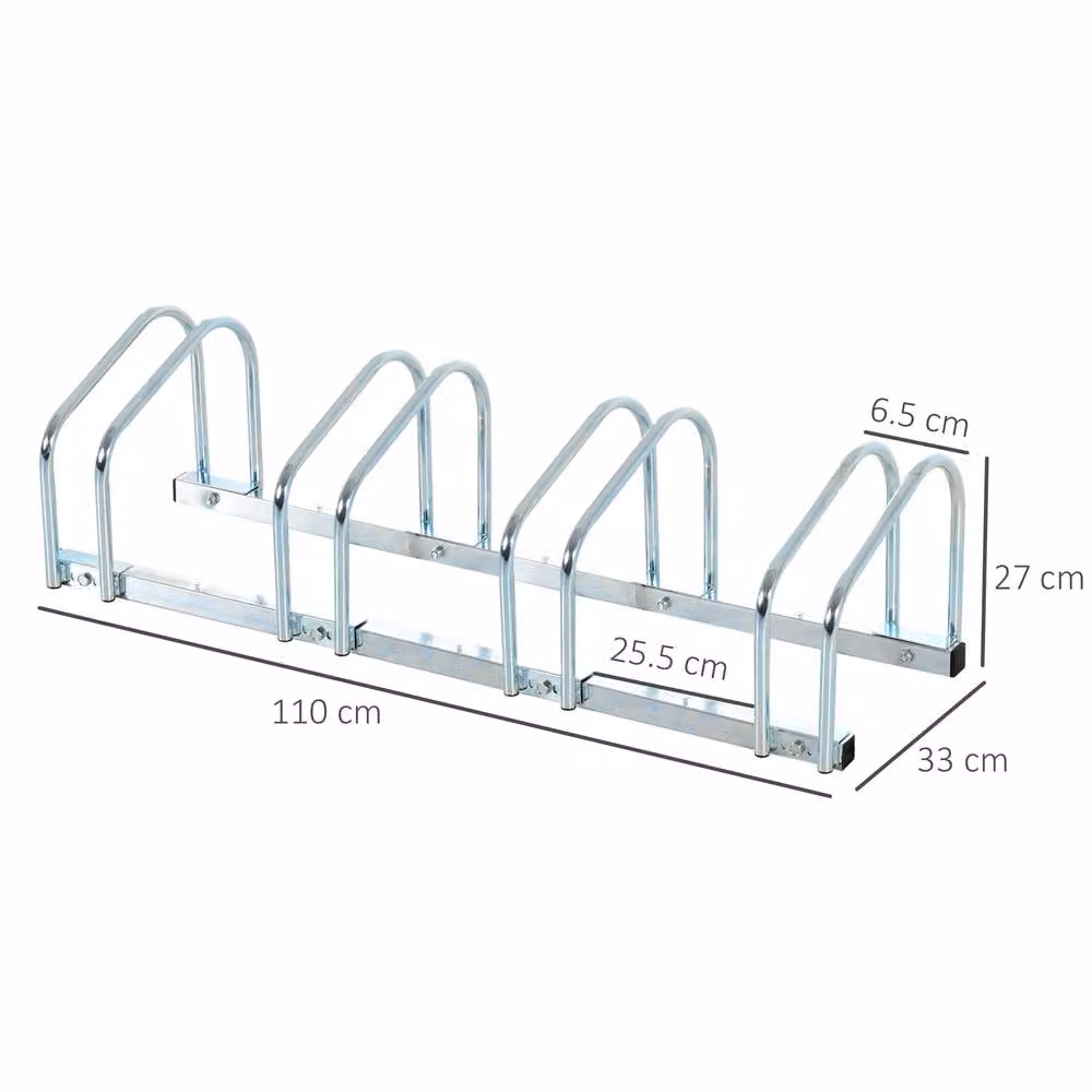 STILVORA 4 Bike Stand Floor or Wall Mounted in Silver – 3