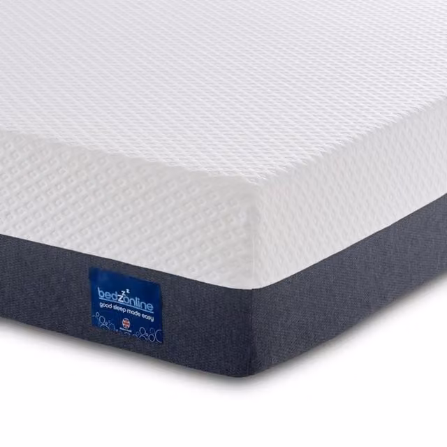 Bedzonline Memory Foam Mattress with Removable Cover, White, W/D/H: 120 x 200 x 17.78 cm