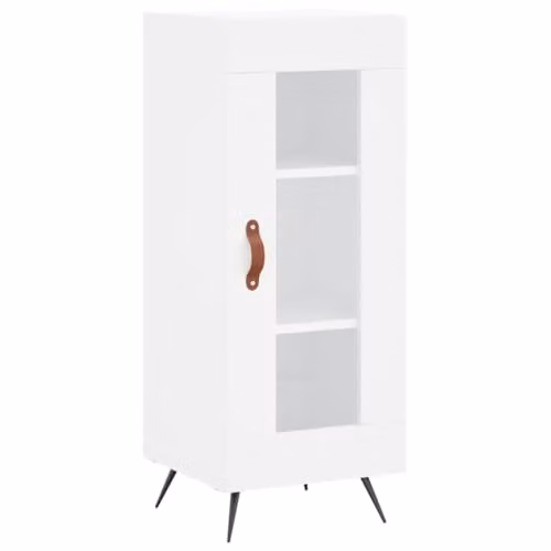 vidaXL White Classic Sideboard in Engineered Wood, W/D/H: 34.5 x 34 x 90 cm