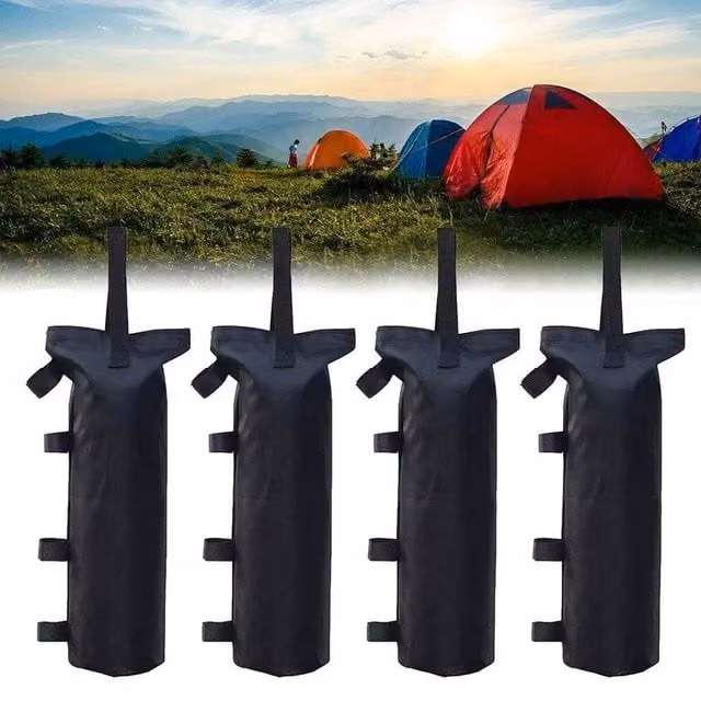 SPETLEK 4-Pack Black PVC Gazebo Foot Weights for Marquee, Party Tents, Awnings and Parasols