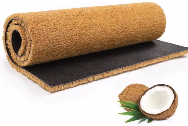 NESTLUNE Natural Coconut Coir Entrance Door Mat, Brown, W: 200 cm, D: 100 cm