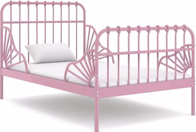 Berkfield Home Extendable Metal Bed Frame in Pink