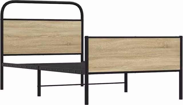 Berkfield Home Elegant Bed Frame in Sonoma Oak, W/D/H: 90 x 200 cm – 1
