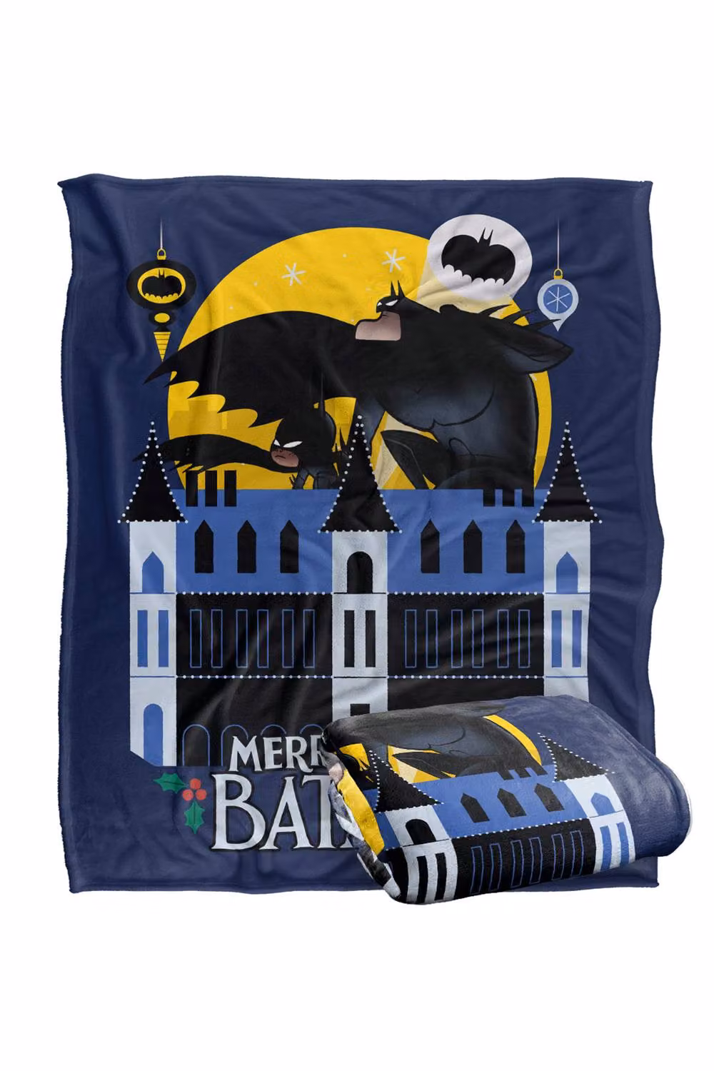 Warner Bros. Merry Little Batman Mansion Silky Touch Super Soft Fluffy Polyester Throw Blanket, Multicolour, Extra Large – 2