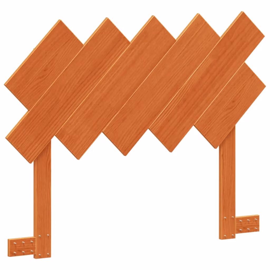 Berkfield Home Rustic Solid Wood Pine Headboard, Wax Brown, Width: 100 cm – 2