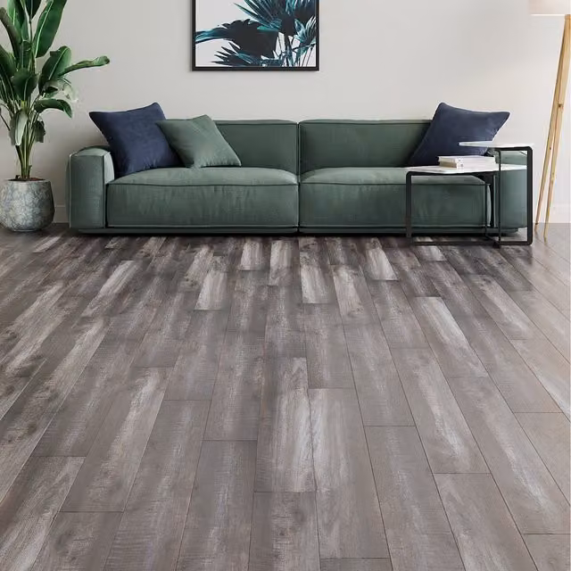 Komore Self-Adhesive Wood-Look PVC Floor Tiles, Plank Style, Beige, Yellow, or Grey