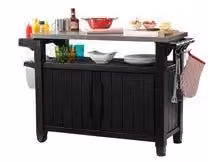 Keter Unity Double BBQ Storage Table in Grey – 4