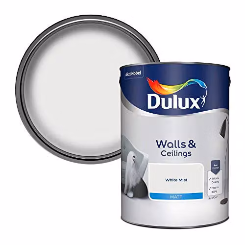 Dulux Matt Dispersion Paint, White Mist, 5 l