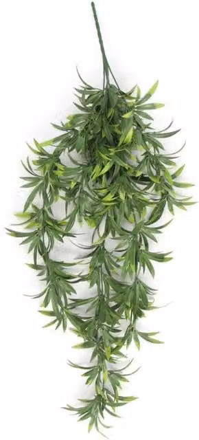 Leaf Artificial Hanging Plant in Green, UV and Fire Resistant, 70cm