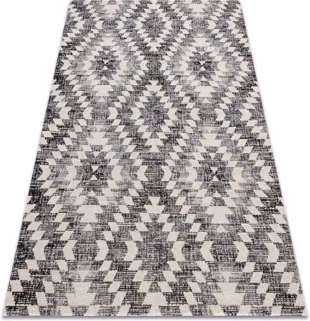 RugsX Mundo Geometric Boho Rug in Grey, W: 200 cm, D: 290 cm – 1