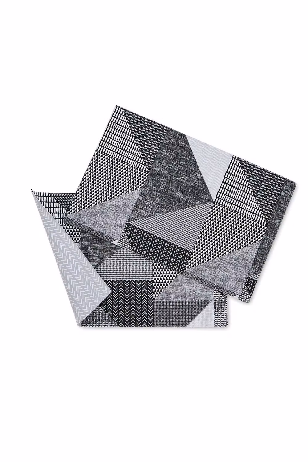 Catherine Lansfield Larsson Geo Wipe Clean Placemats, Grey, Pack of 2 – 3