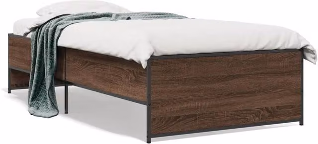 Berkfield Home Small Single Bed Frame in Brown Oak – 1