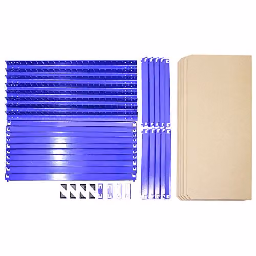 Monster Racking Steel Shelving Units, Blue, W: 90 cm, D: 45 cm, H: 180 cm – 9